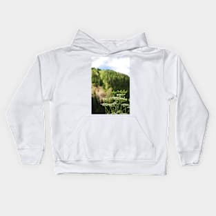 Friulian Dolomites with Foreground Wild Flower Kids Hoodie